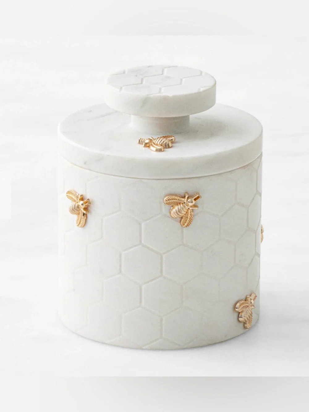 NWT Williams Sonoma Honeycomb Marble Butter Keeper